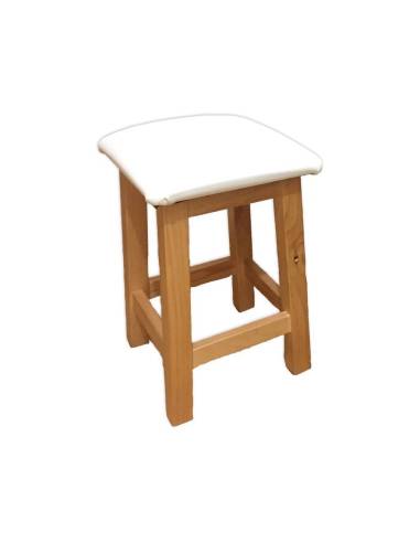 alt= taburete BAJO de madera Gineta