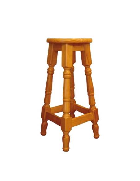 alt= taburete de madera ALMANSA