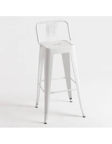 alt= taburete Tolix con respaldo