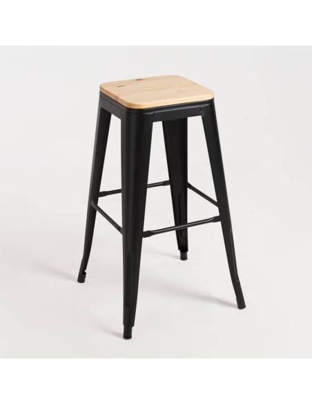 alt= taburete TOLIX asiento madera natural