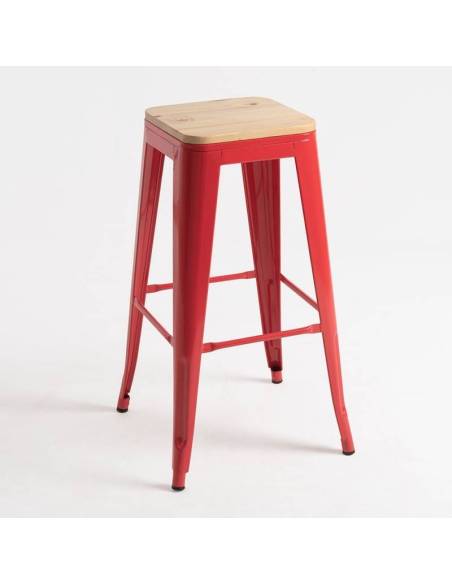 alt= taburete TOLIX asiento madera natural