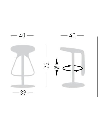 alt= Taburete Octo Elevable