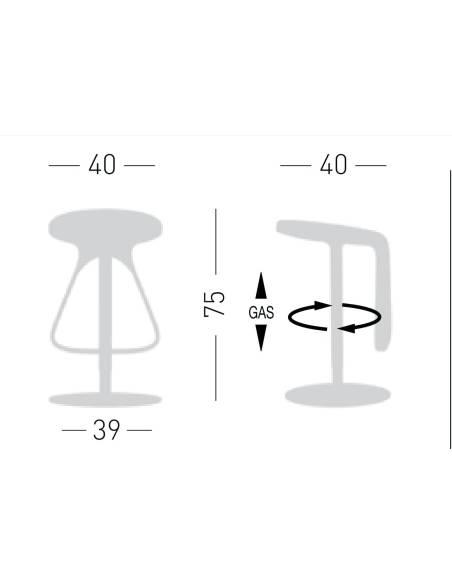 alt= Taburete Octo Elevable
