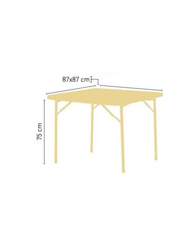 alt= Mesa Catering Cuadrada 87x87x75