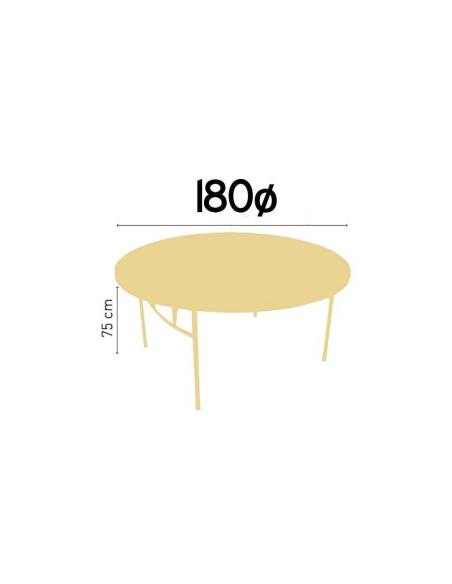 alt= Mesa Catering Redonda 180ø x 75