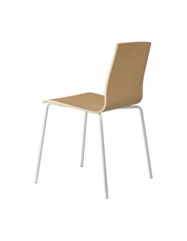alt= Silla Alice con asiento de madera