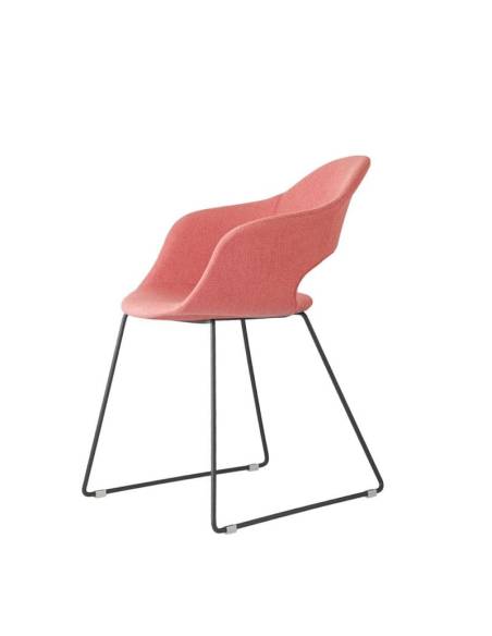 alt= Sillón Lady B Pop tapizado con patín deslizante