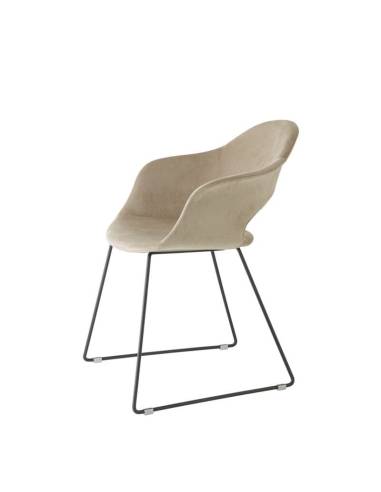 alt= Sillón Lady B Pop tapizado con patín deslizante