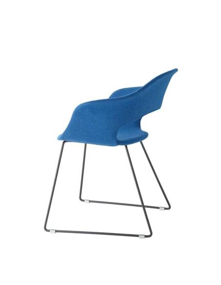 alt= Sillón Lady B Pop tapizado con patín deslizante