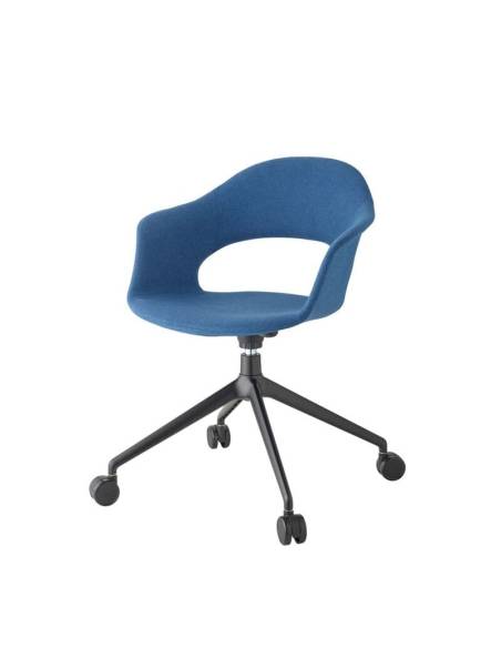 alt= Sillón Lady B Pop con ruedas tapizado