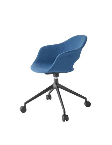 alt= Sillón Lady B Pop con ruedas tapizado