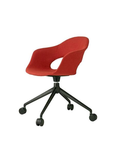 alt= Sillón Lady B Pop con ruedas tapizado