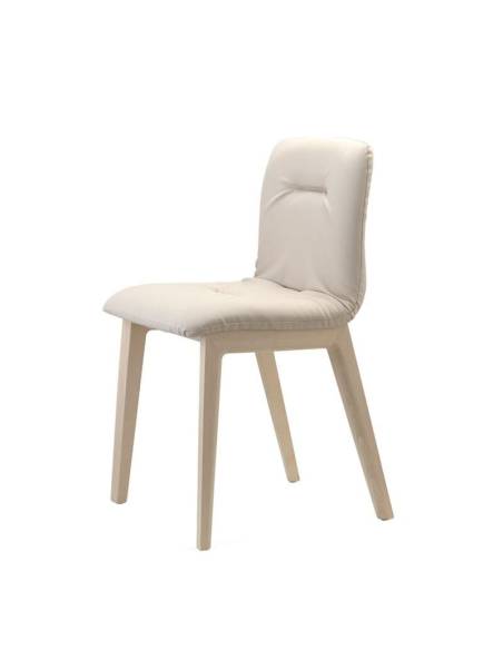 alt= Silla Alice Natural tapizada
