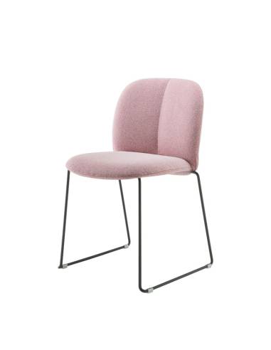 alt= Silla Mentha Pop tapizada con patín deslizante