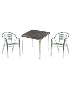 alt= Conjunto mesa Acapulco-2 y 4 sillas Salinas